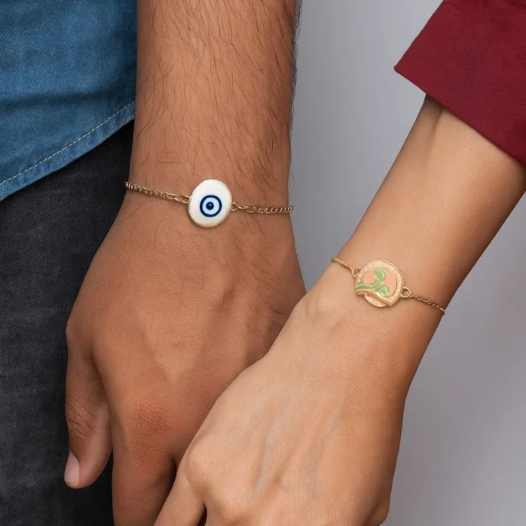 Bhaiya Bhabhi Evil Eye Rakhi Combo